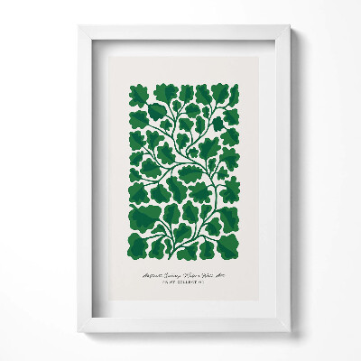 Keretezett kép Zöld levelek mintázata