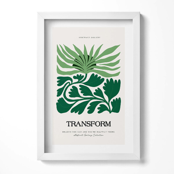 Keretezett kép Zöld növényi motívumok