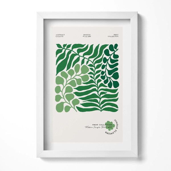 Keretezett kép Zöld levelek absztrakt mintázata