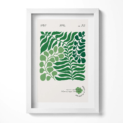 Keretezett kép Zöld levelek absztrakt mintázata
