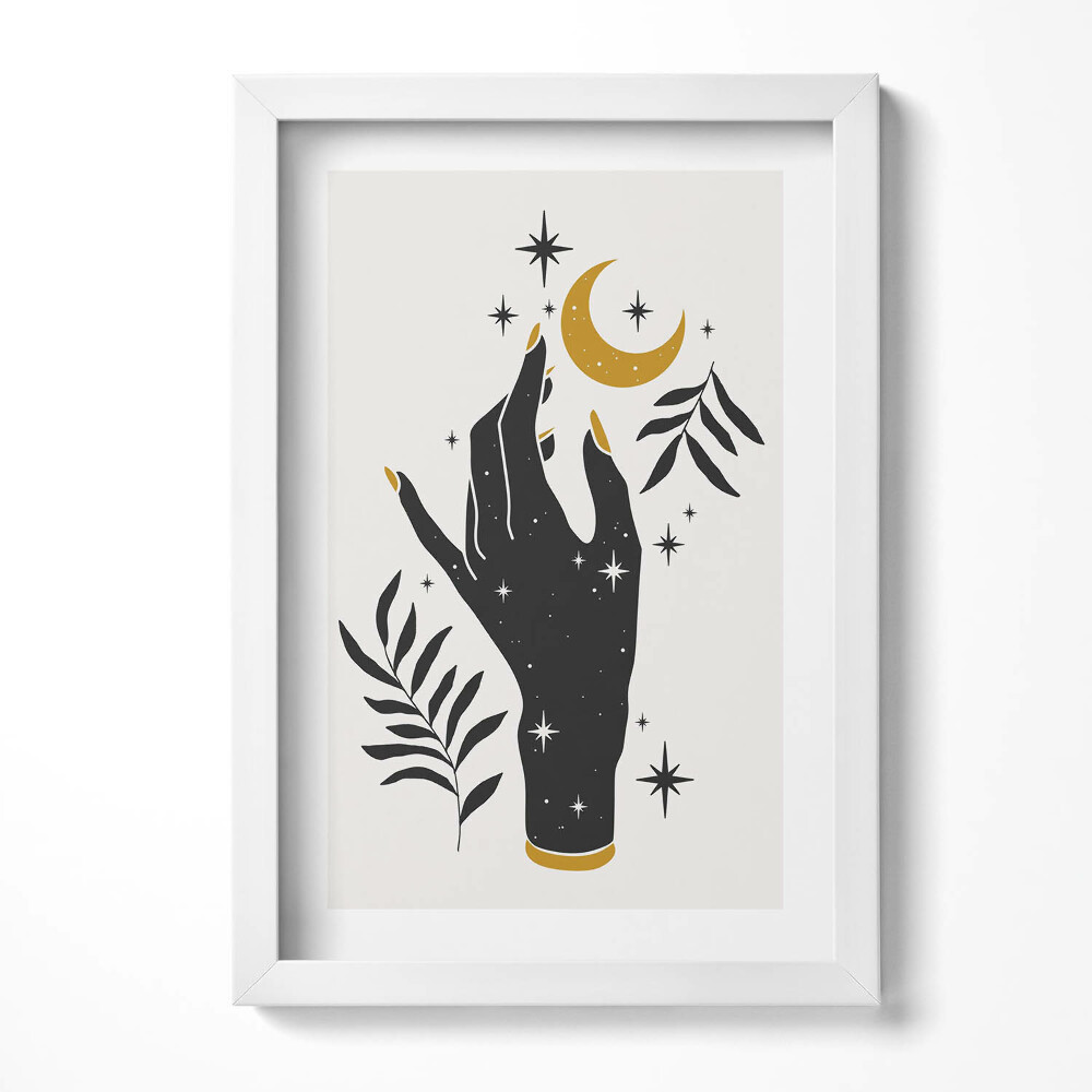 Keretezett kép Csillagos kéz holdsarlóval