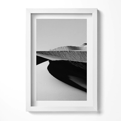 Keretezett kép Absztrakt homokdűnék fekete-fehérben