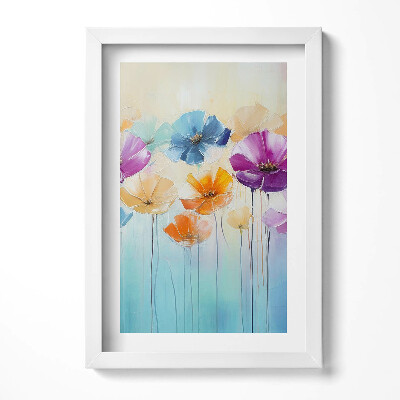 Keretezett kép Színes virágok absztrakt kompozíciója