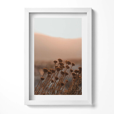 Keretezett kép Száradó virágok a háttérben