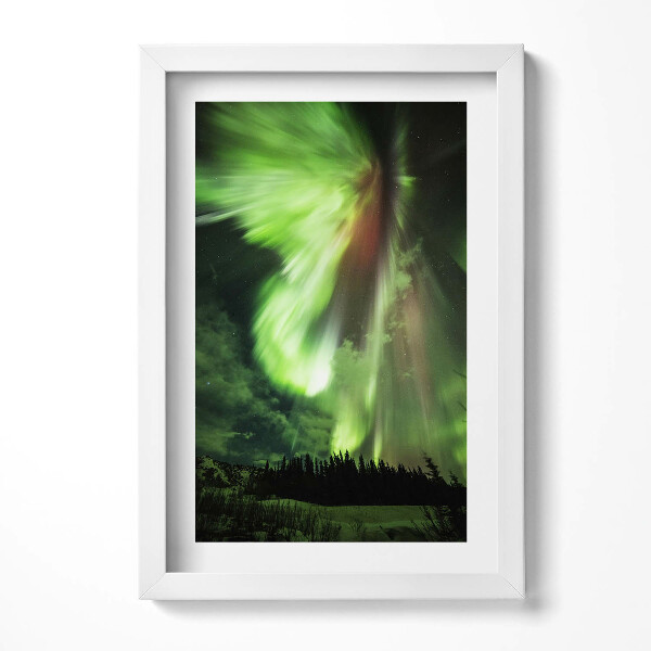 Keretezett kép Északi fény színes fényei