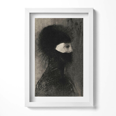 Keretezett kép Fekete-fehér portré tüskés fejdísz