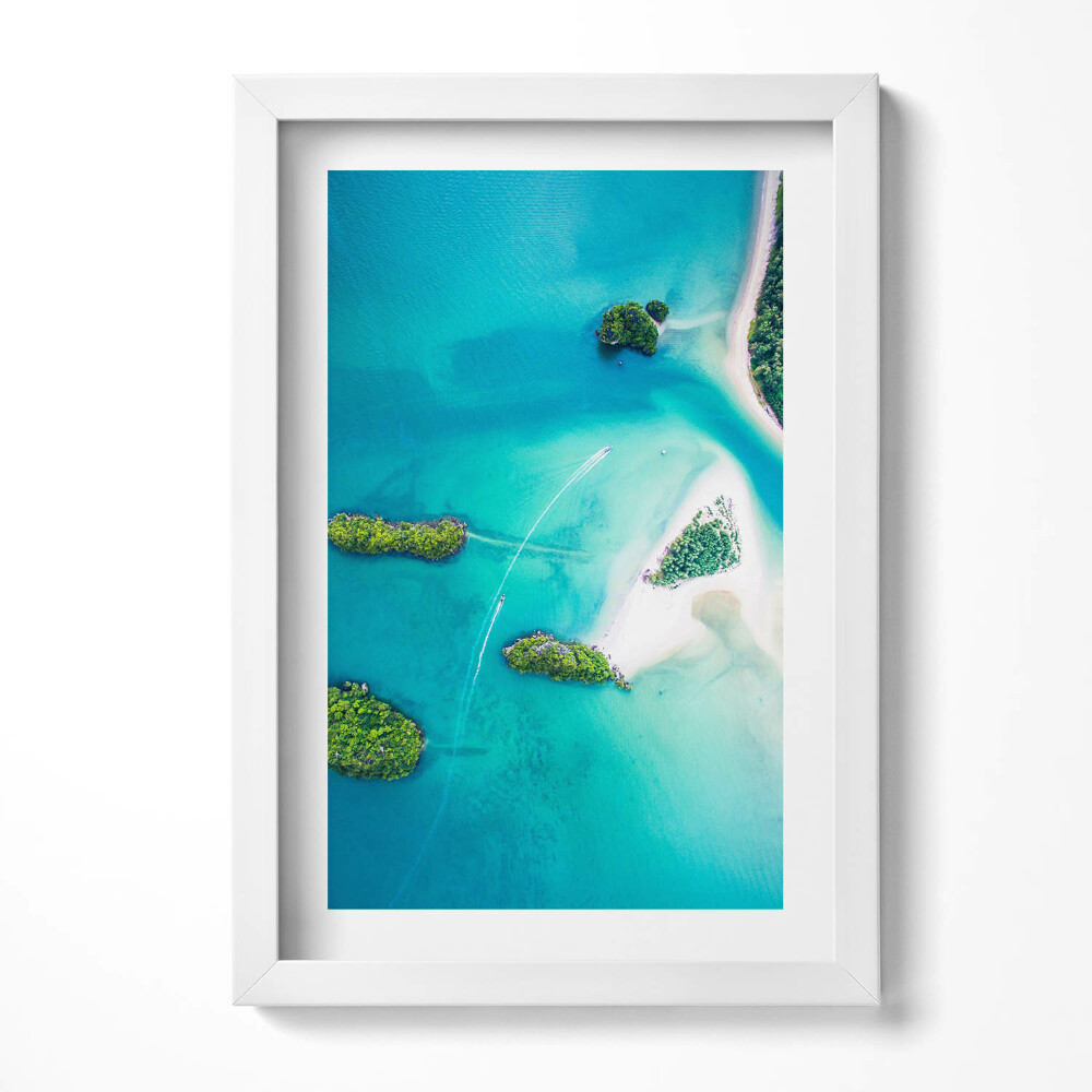 Keretezett kép Trópusi sziget és türkizkék víz