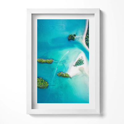 Keretezett kép Trópusi sziget és türkizkék víz