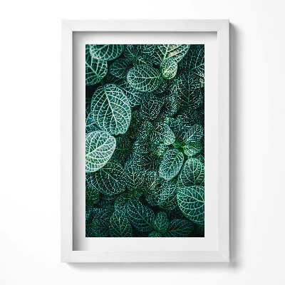 Keretezett kép Zöld levelek mintázata