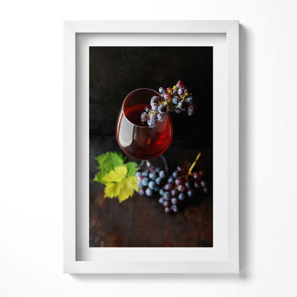 Keretezett kép Vörösbor szőlő levél