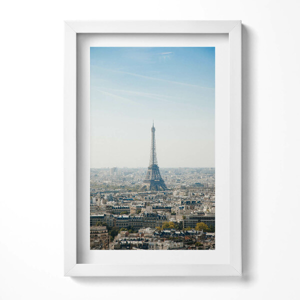 Keretezett kép Eiffel-torony városi tájjal