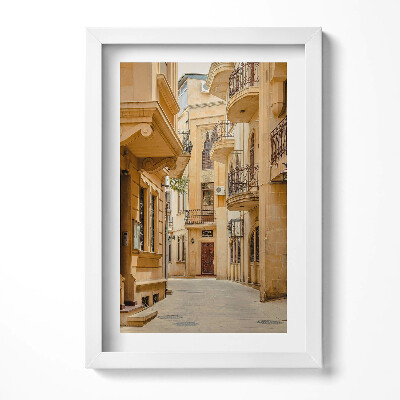 Keretezett kép Szűk utcácska régi épületek