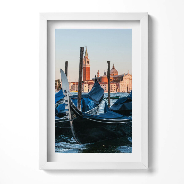 Keretezett kép Velencei gondolák és épületek