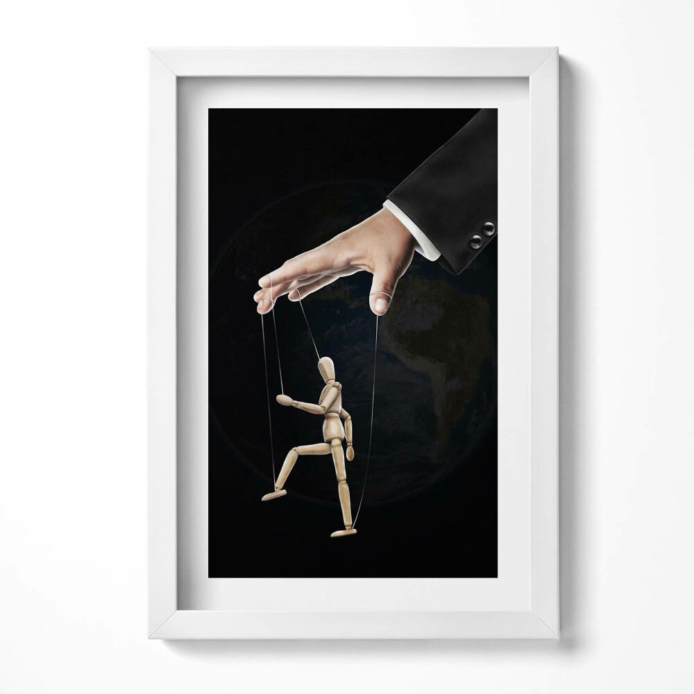 Keretezett kép Bábjátékos irányítja a bábut