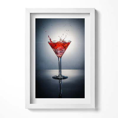 Keretezett kép Vörös koktél pezsgő buborékokkal