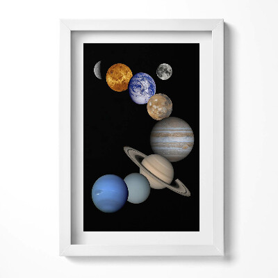 Keretezett kép Bolygók és holdak sorozata