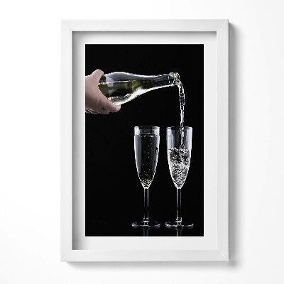 Keretezett kép Poharakba öntött pezsgő