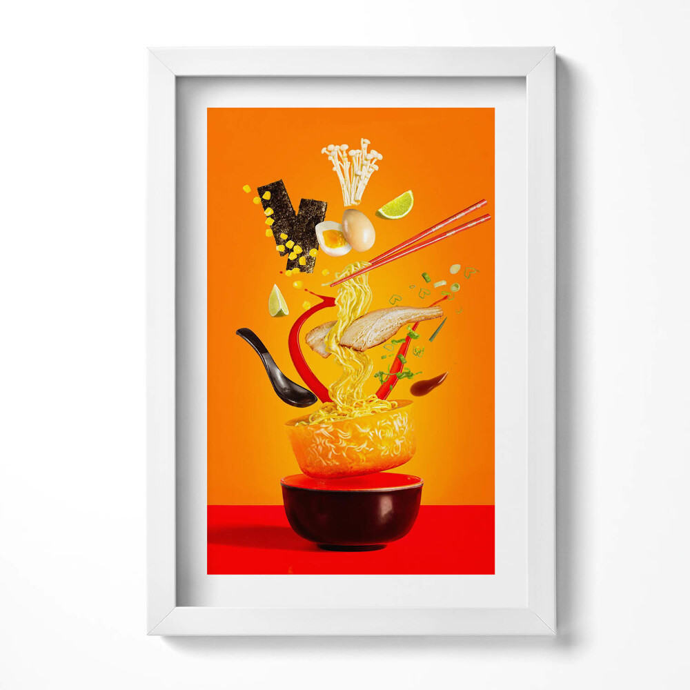 Keretezett kép Főtt tészta és zöldségek