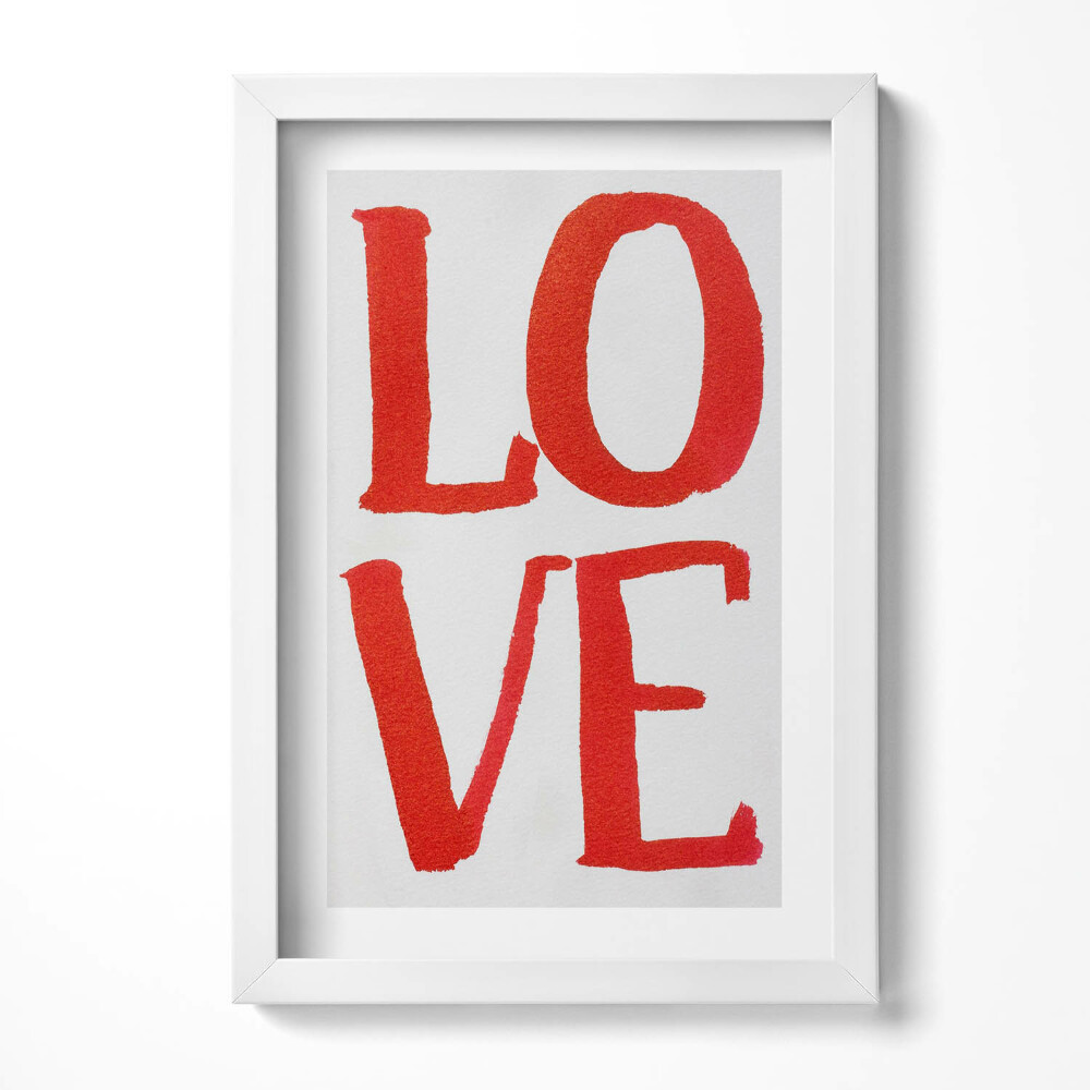 Keretezett kép A képen a "LOVE" szó látható