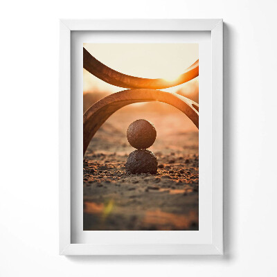 Keretezett kép Két ív és egy kőgömb