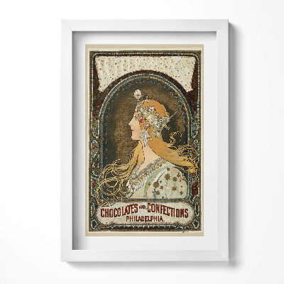 Keretezett kép Art nouveau női portré