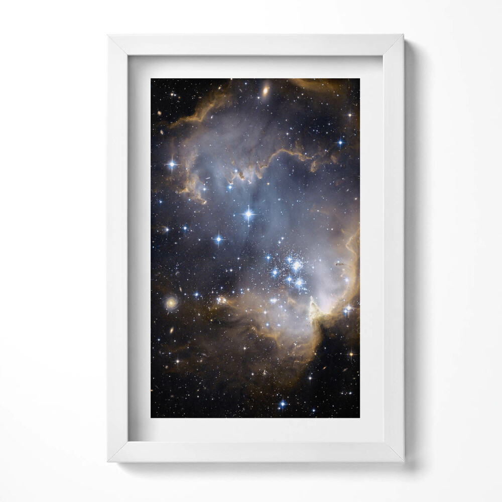 Keretezett kép Csillagos égbolt és galaxisok