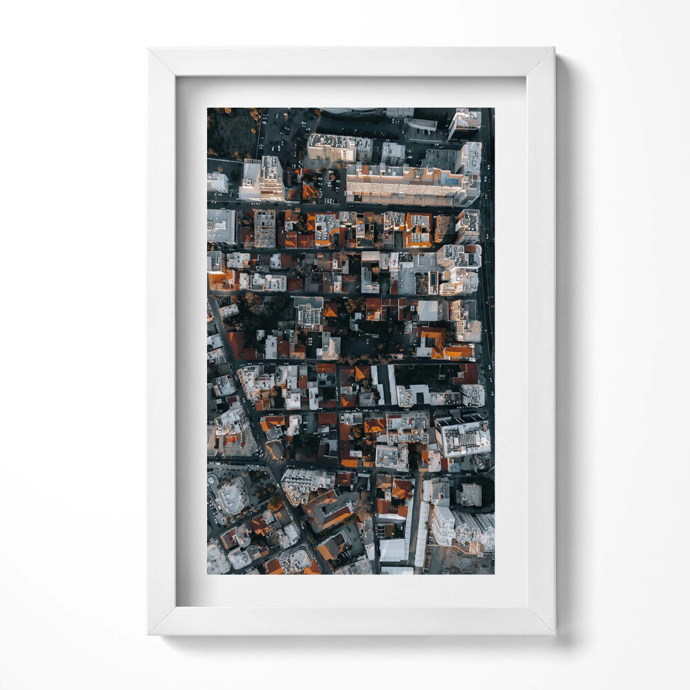 Keretezett kép Városi táj tetőzetek