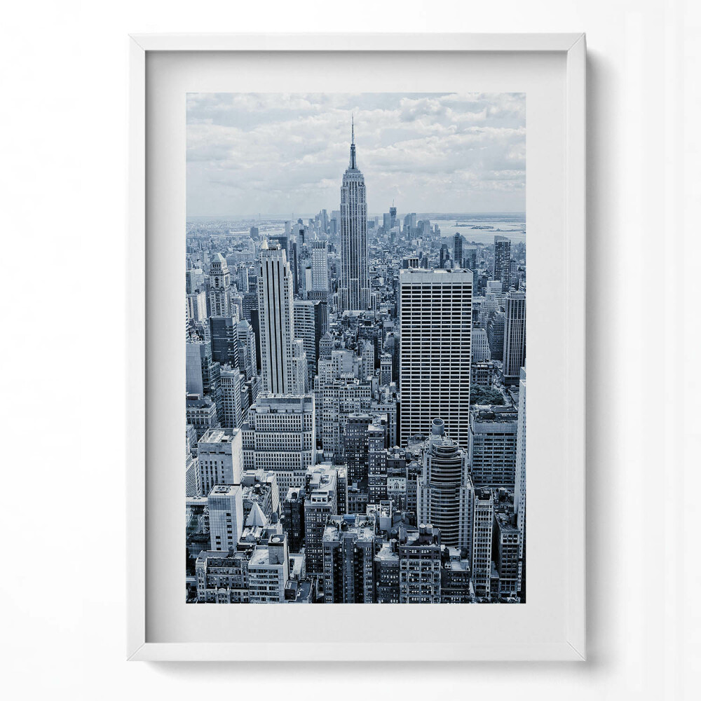 Függőleges kép keretben New York város panorámája