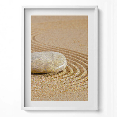 Függőleges kép keretben Homok és sima kő