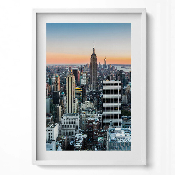 Függőleges kép keretben New York város panorámája