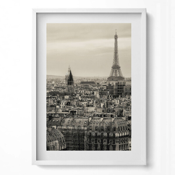 Függőleges kép keretben Párizsi városkép Eiffel-torony