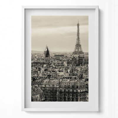 Függőleges kép keretben Párizsi városkép Eiffel-torony