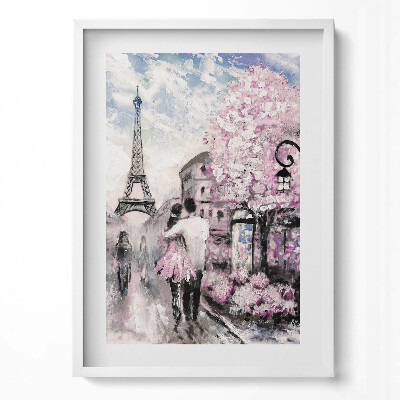 Függőleges kép keretben Párizsi táj romantikus pillanat