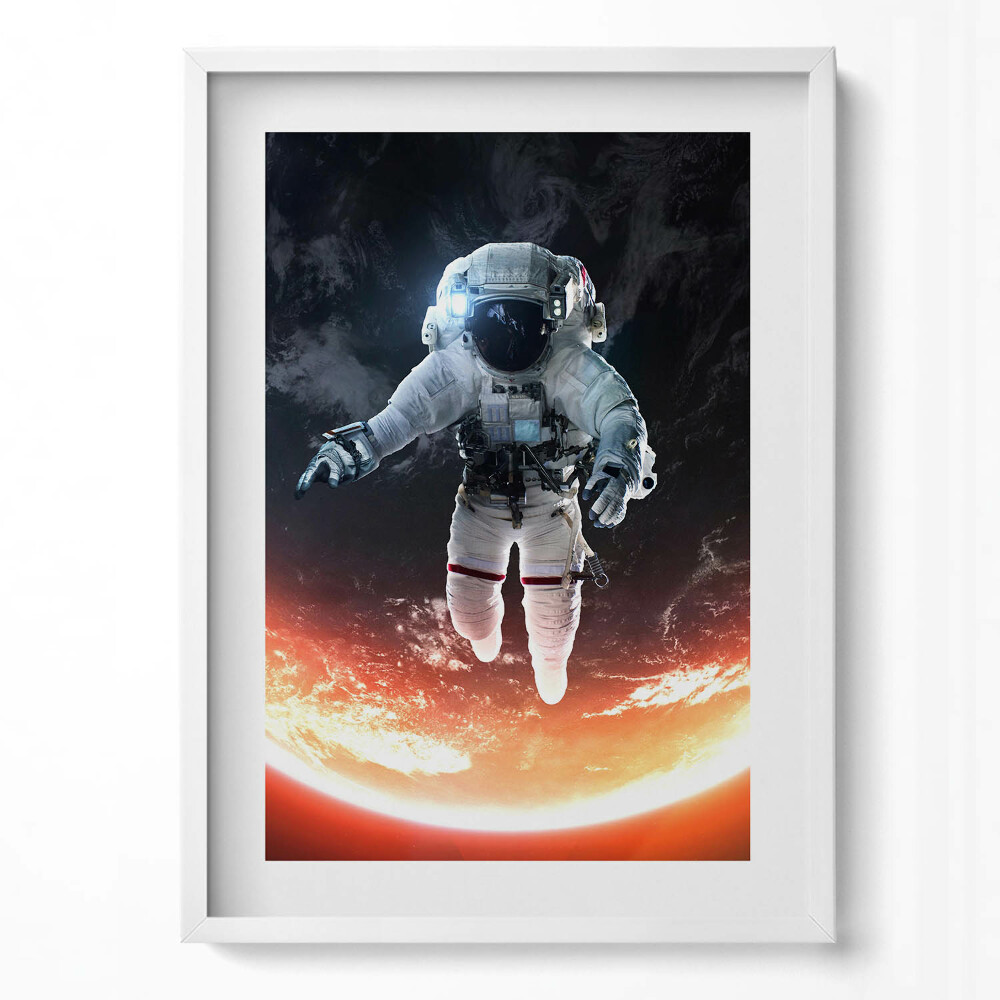 Függőleges kép keretben Űrhajós a világűrben