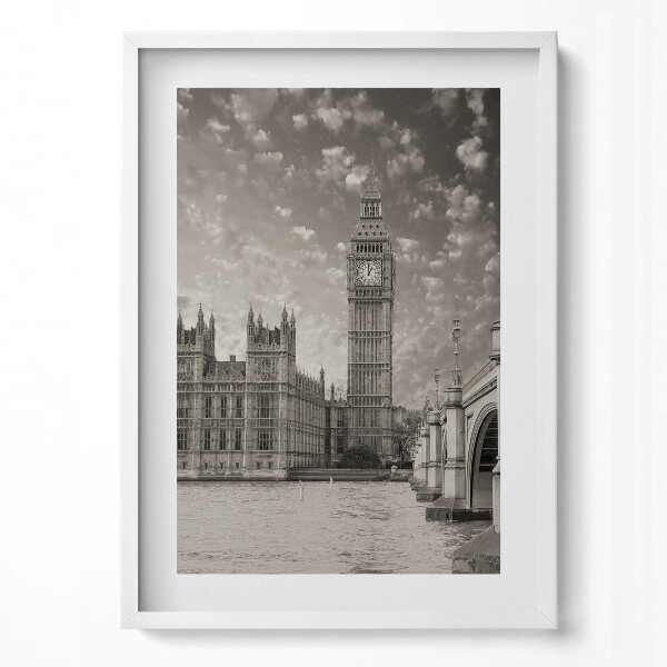 Függőleges kép keretben Big Ben és a Parlament