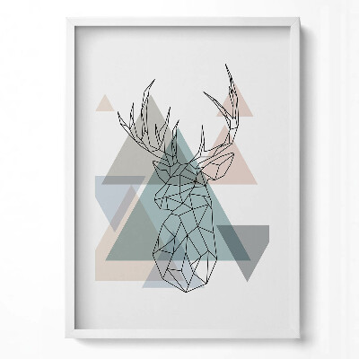 Függőleges kép keretben Geometrikus szarvas fej