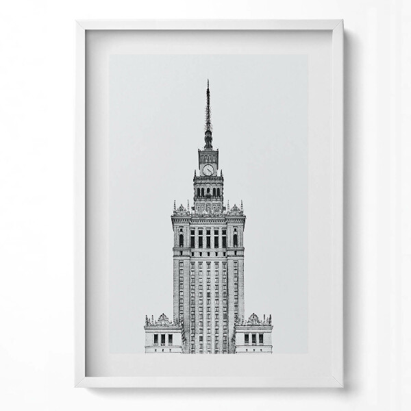 Függőleges kép keretben Fényképes épület toronnyal