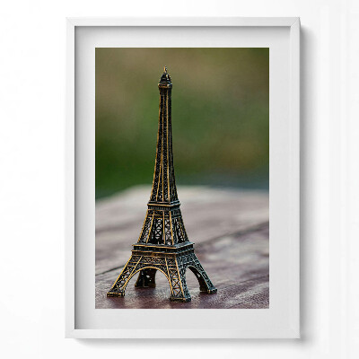Függőleges kép keretben Eiffel-torony mini szobor
