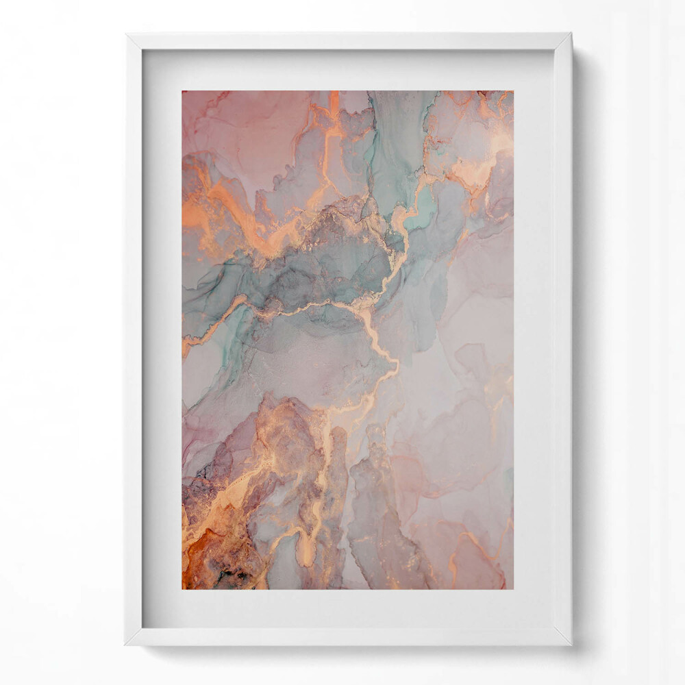 Függőleges kép keretben Absztrakt lágy színek márványhatás