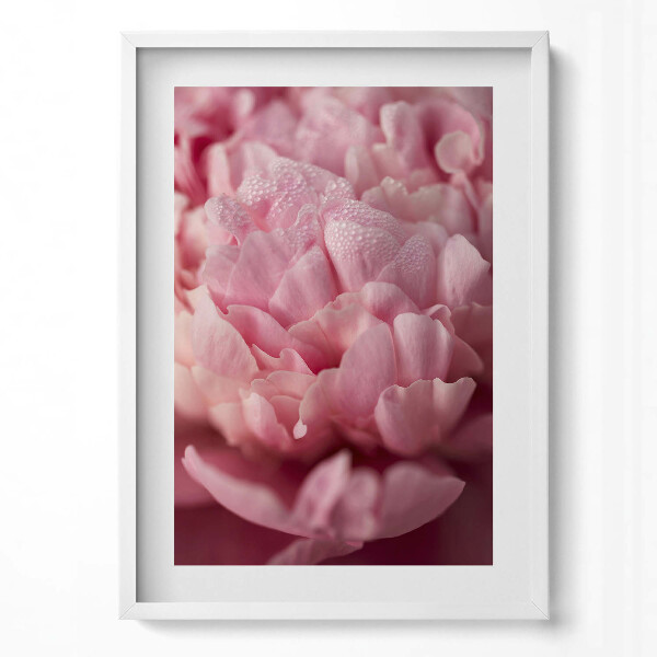 Függőleges kép keretben Rózsaszín virágok lágy részletek