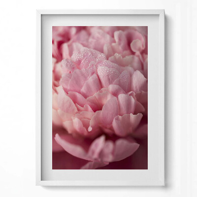 Függőleges kép keretben Rózsaszín virágok lágy részletek