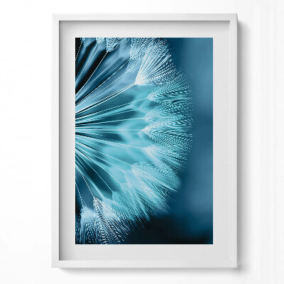 Függőleges kép keretben Kék dandelion magok