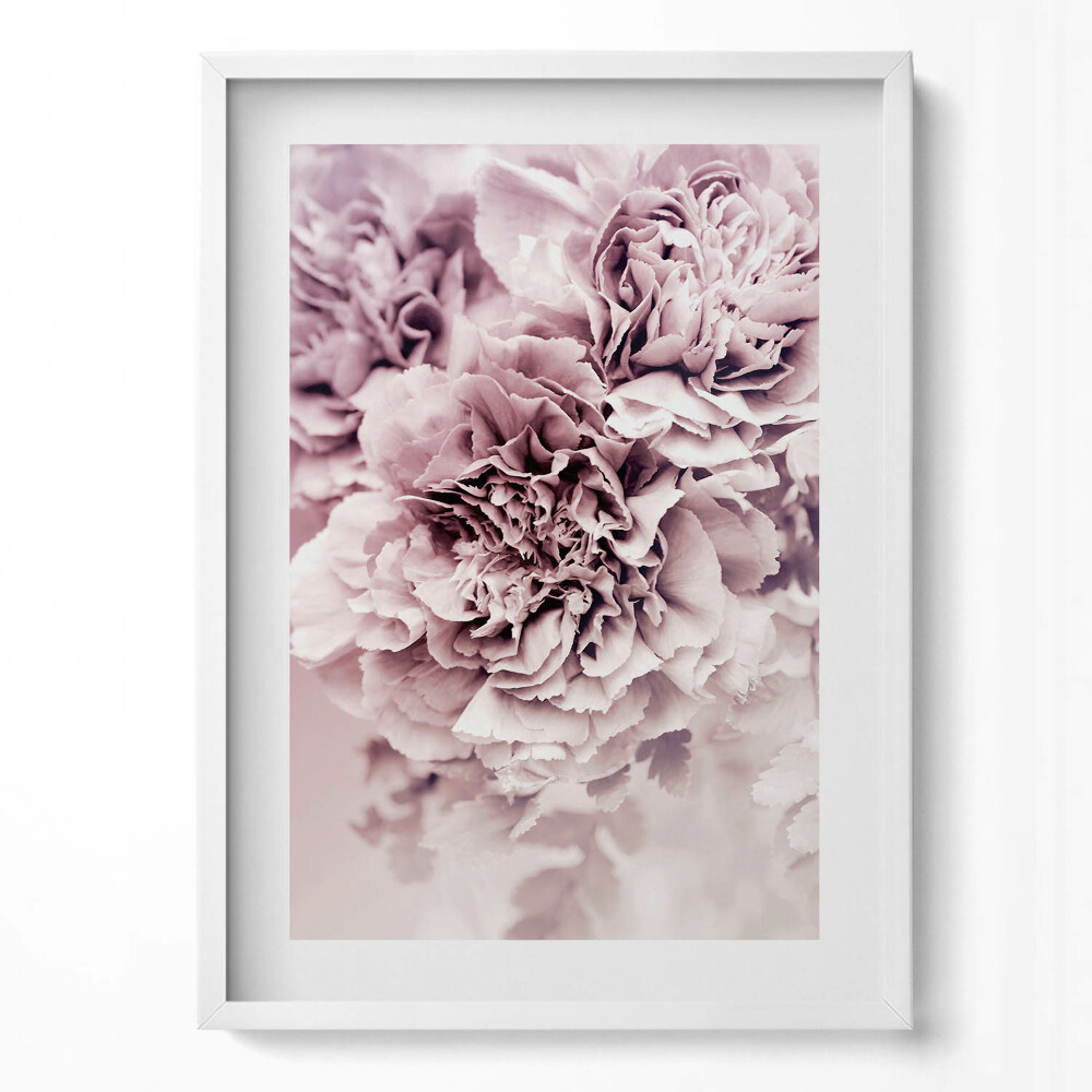 Függőleges kép keretben Rózsaszín virágok közelről