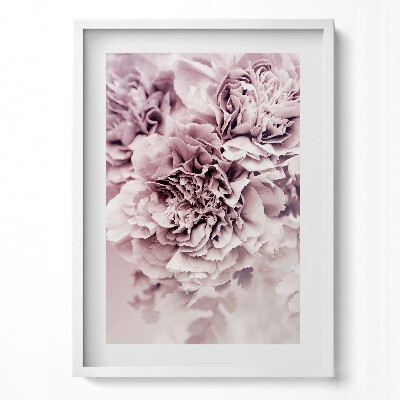 Függőleges kép keretben Rózsaszín virágok közelről