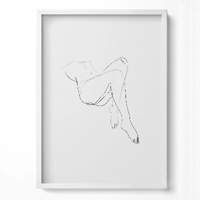 Függőleges kép keretben Absztrakt női alak vonalai