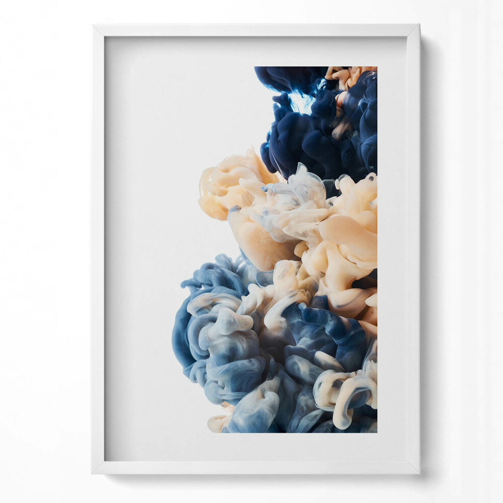 Függőleges kép keretben Absztrakt festmény színes füst