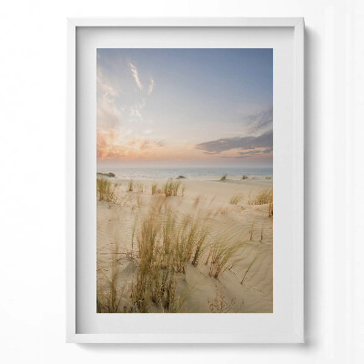 Függőleges kép keretben Tengerparti táj homokdűnék