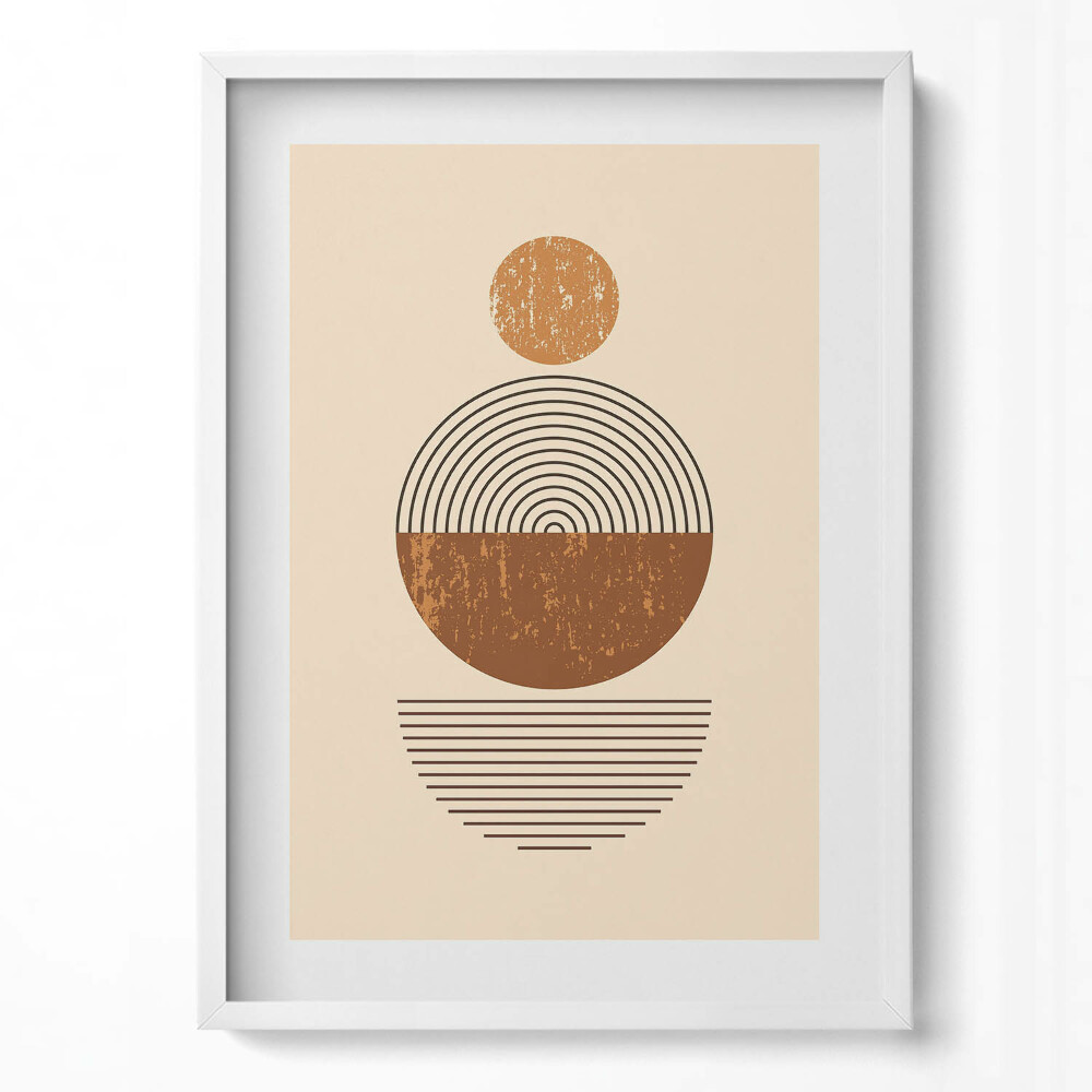 Függőleges kép keretben Geometriai formák és vonalak