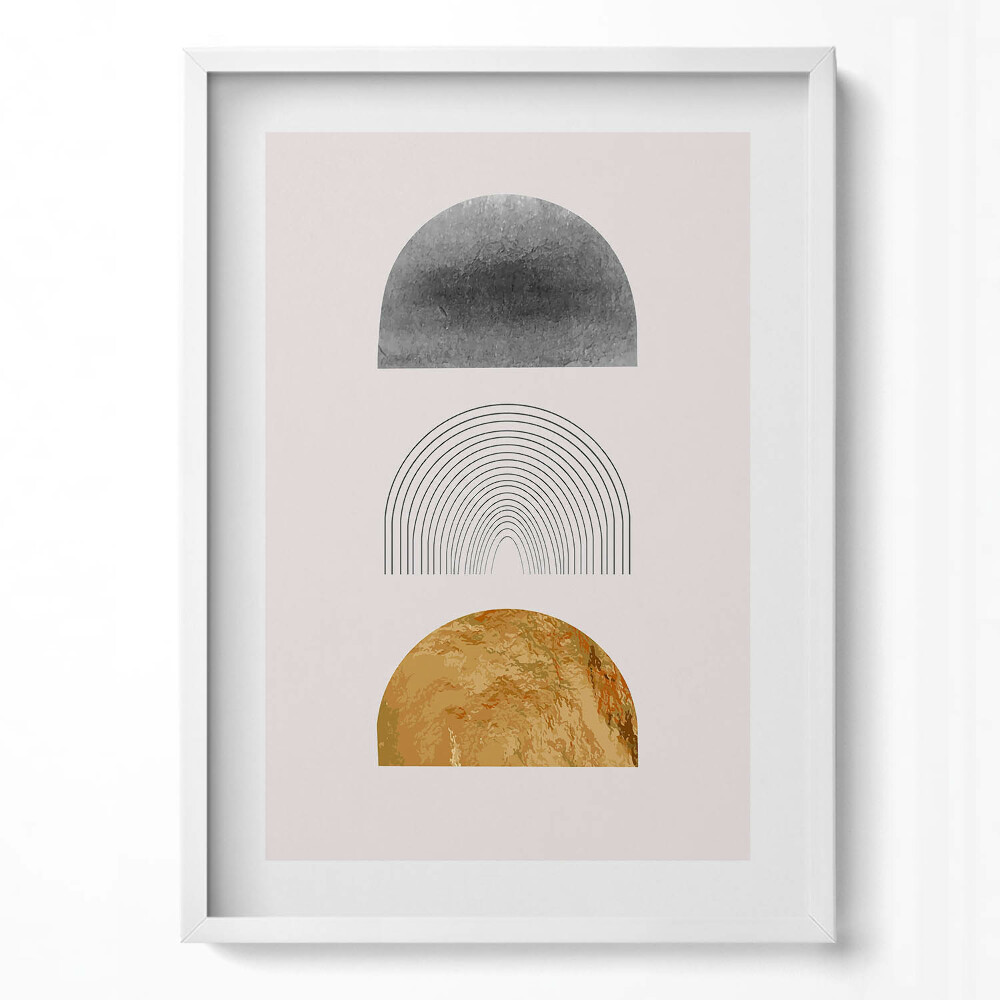 Függőleges kép keretben Geometrikus formák és színek