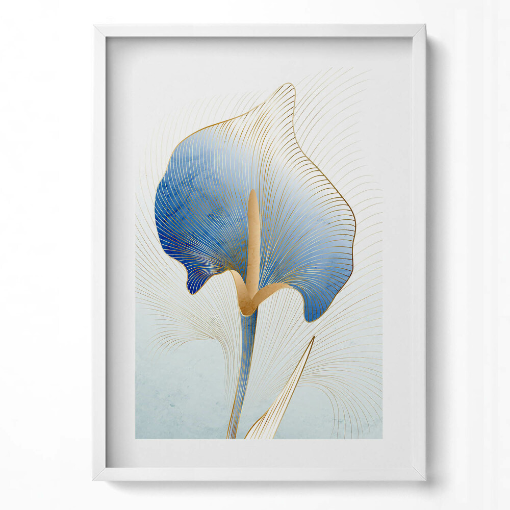 Függőleges kép keretben Absztrakt virág motívum